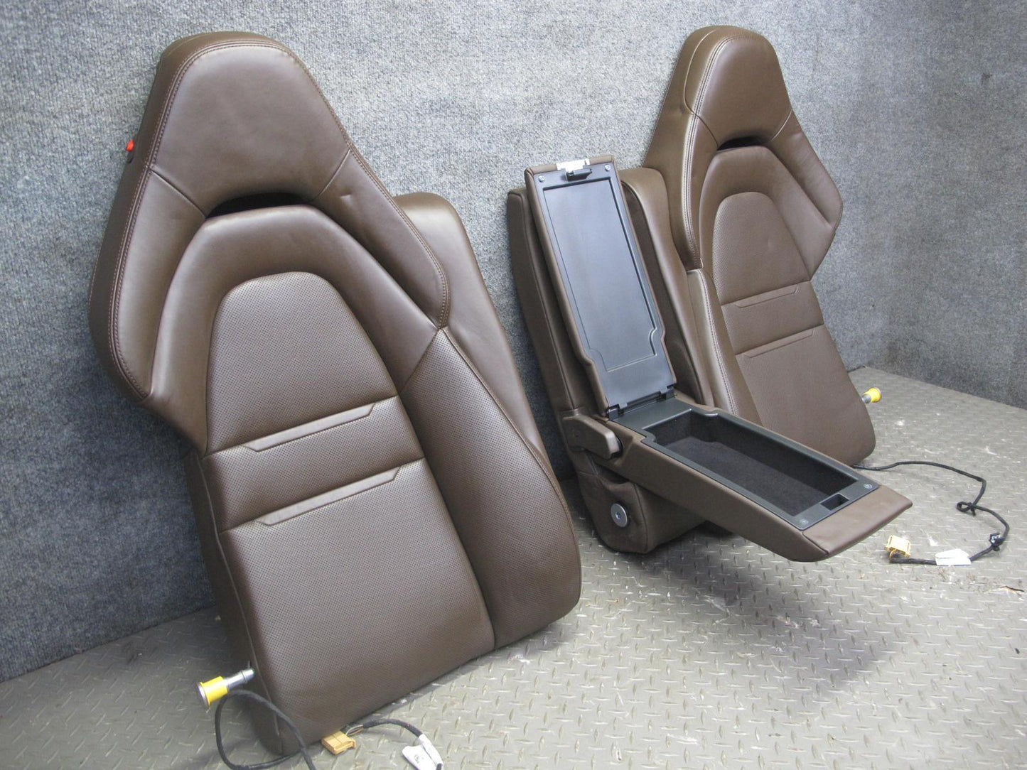 17-23 Porsche Panamera 971 Front & Rear Leather Comfort Seat Set Saddle Brown