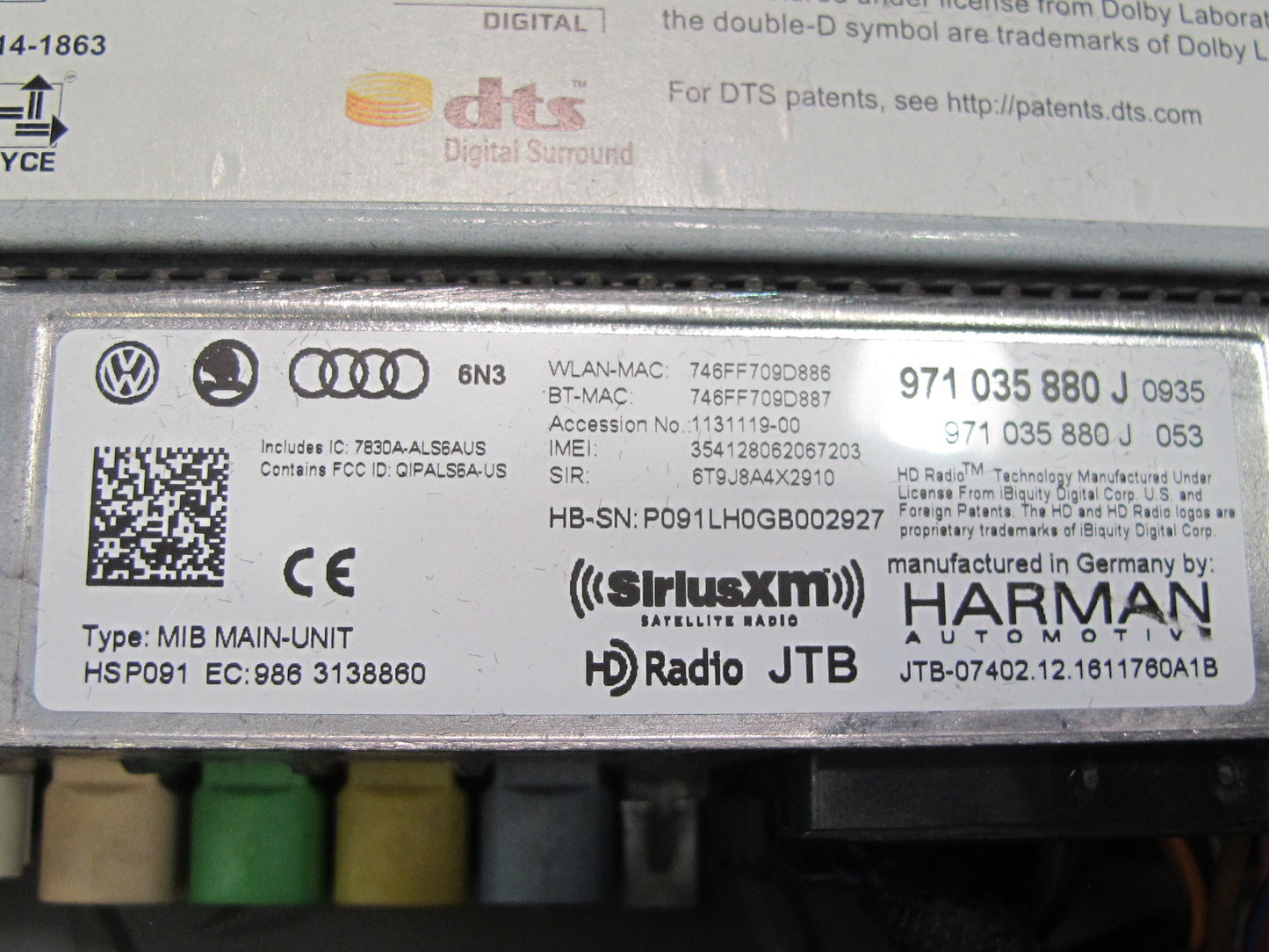 17-18 Porsche Panamera 971 Radio CD Player Receiver Computer Head Unit