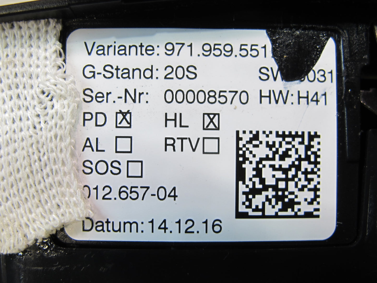 17-23 Porsche Panamera 971 Front Overhead Console Dome Light w Sunroof 971959551