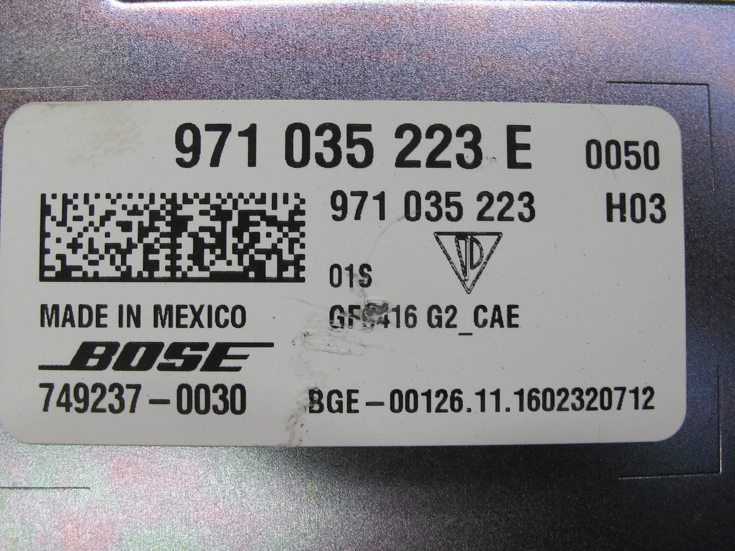 17-18 Porsche Panamera 971 Bose Audio Radio Amplifier AMP 971035223E