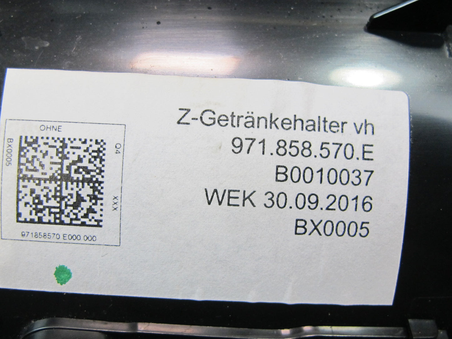 17-18 Porsche Panamera 971 Rear Left & Right Center Console CUP Holder Set of 2