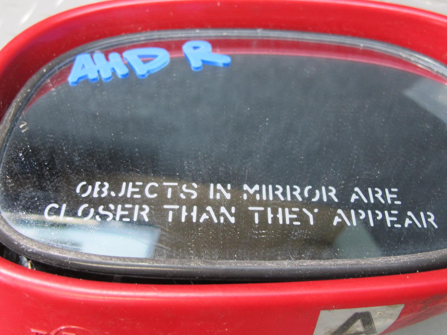 93-97 Honda DEL SOL S Right Passenger Door Exterior Manual Mirror Milano RED OEM