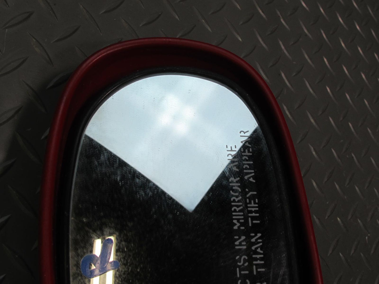 93-97 Honda DEL SOL S Right Passenger Door Exterior Manual Mirror Milano RED OEM