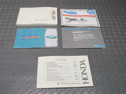 1997 Honda DEL SOL EH6 Owner User Operator Guide Manual Book Set OEM