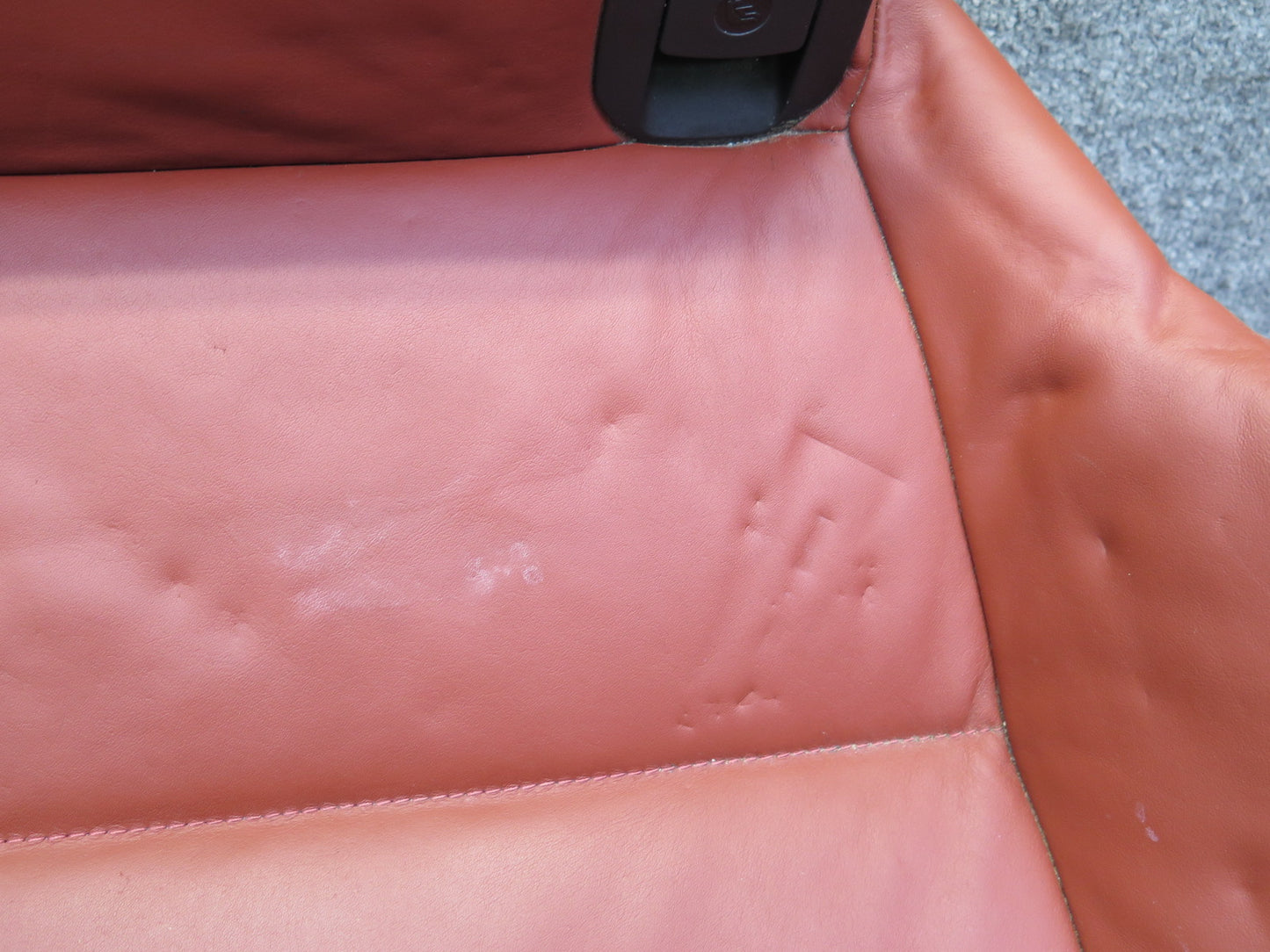 08-13 BMW E92 M3 Coupe Rear Left Seat Lower Leather Cushion RED OEM