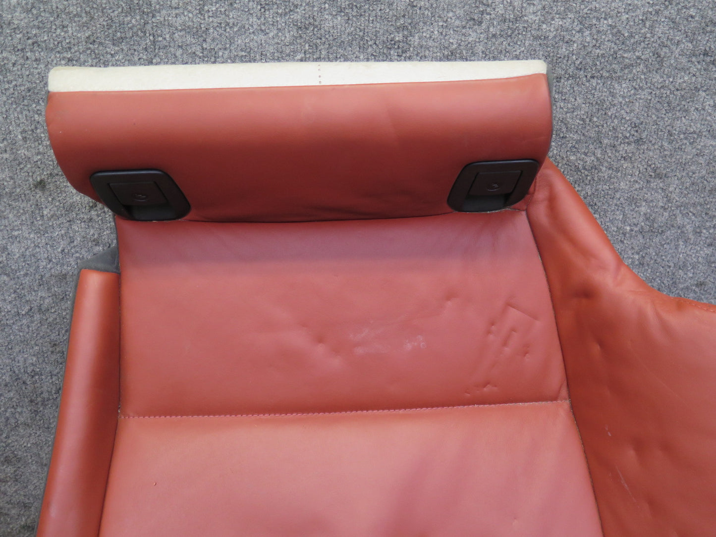 08-13 BMW E92 M3 Coupe Rear Left Seat Lower Leather Cushion RED OEM