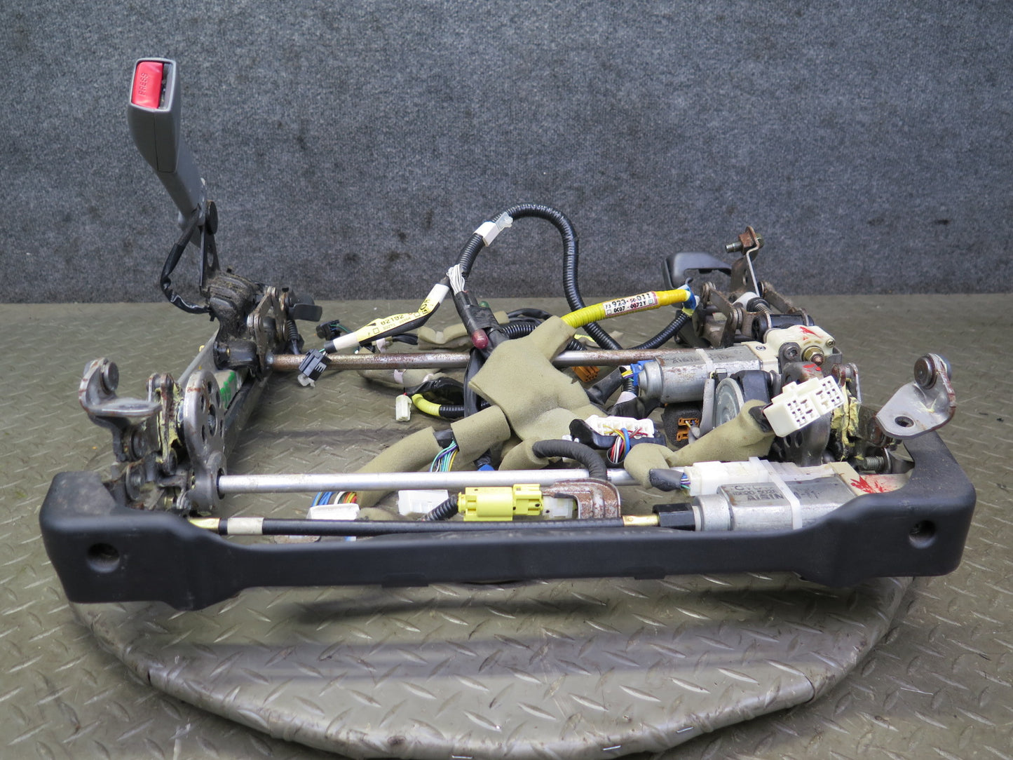 98-00 Lexus LS400 Front Left Seat Lower Frame Track Rail w Motor & Wire OEM