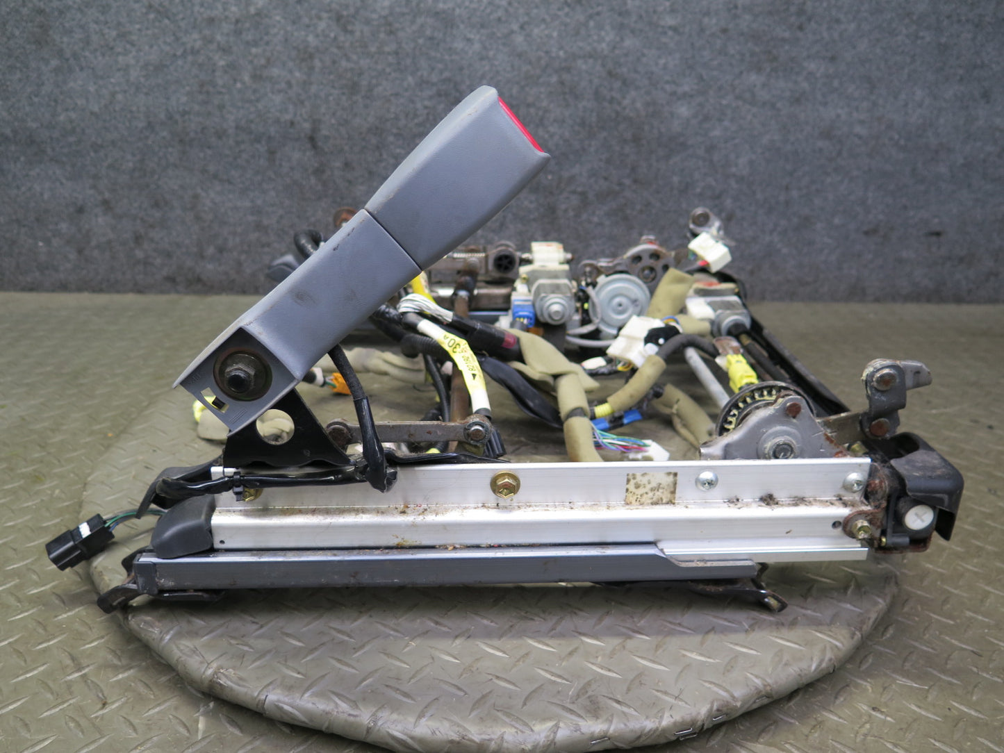 98-00 Lexus LS400 Front Left Seat Lower Frame Track Rail w Motor & Wire OEM