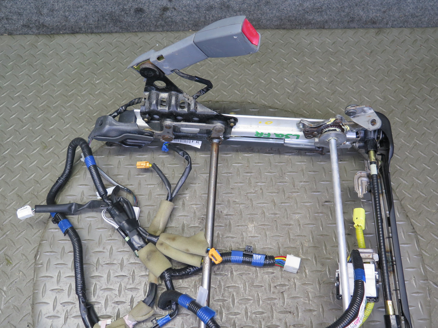 97-00 Lexus LS400 Front Right Seat Lower Frame Track Rail w Motor & Wire OEM