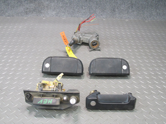 99-03 VW Eurovan T4 A/T Front Rear Door Exterior Handle Ignition Switch Set OEM