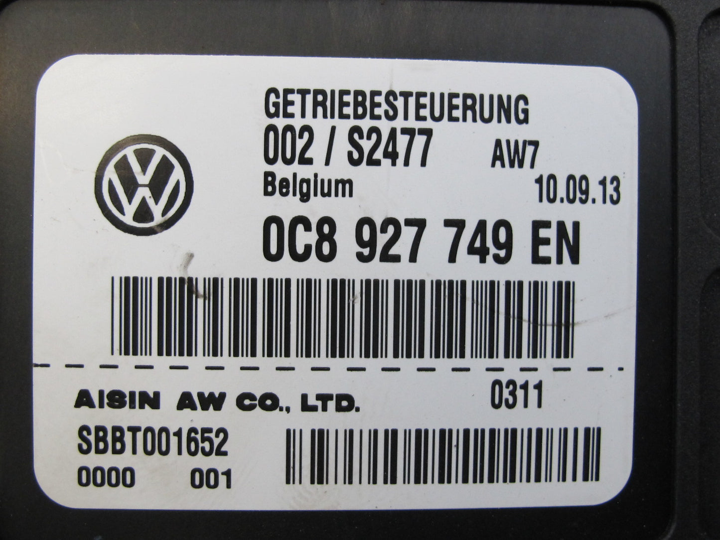 2013-2014 Porsche Cayenne S 958 TCU TCM Transmission Control Module 0C8927749EN