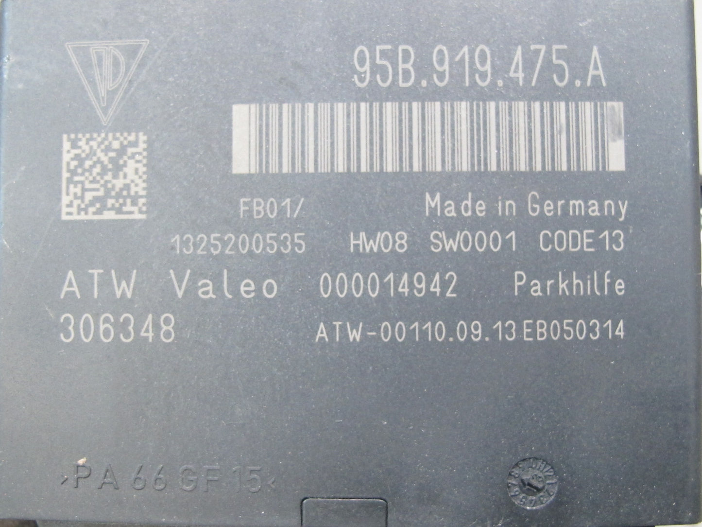 2011-2014 Porsche Cayenne 958  Parking Park Assist Module Unit 95B919475A