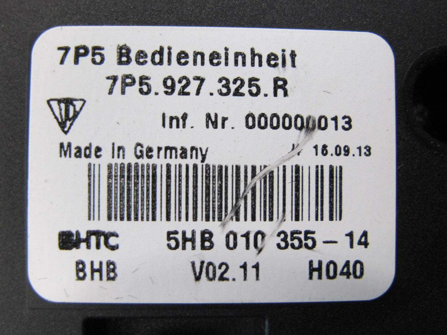 2011-2018 Porsche Cayenne 958 Rear Seat Heat Lock Switch Control Unit Panel