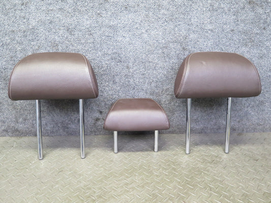 14-18 BMW F15 X5 Set of 3 Rear Second 2ND ROW Leather Headrest Mocha OEM
