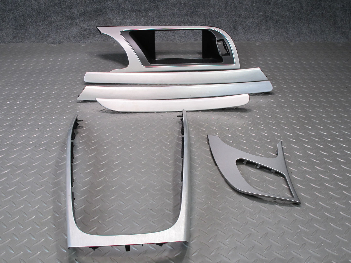 09-12 Audi A5 S5 Coupe Set of 6 Dash Door Center Console Aluminum Trim Cover OEM