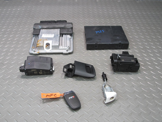 09-10 Audi S5 B8 4.2L Coupe A/T Engine ECM BCM Ignition Door Lock KEY Set OEM