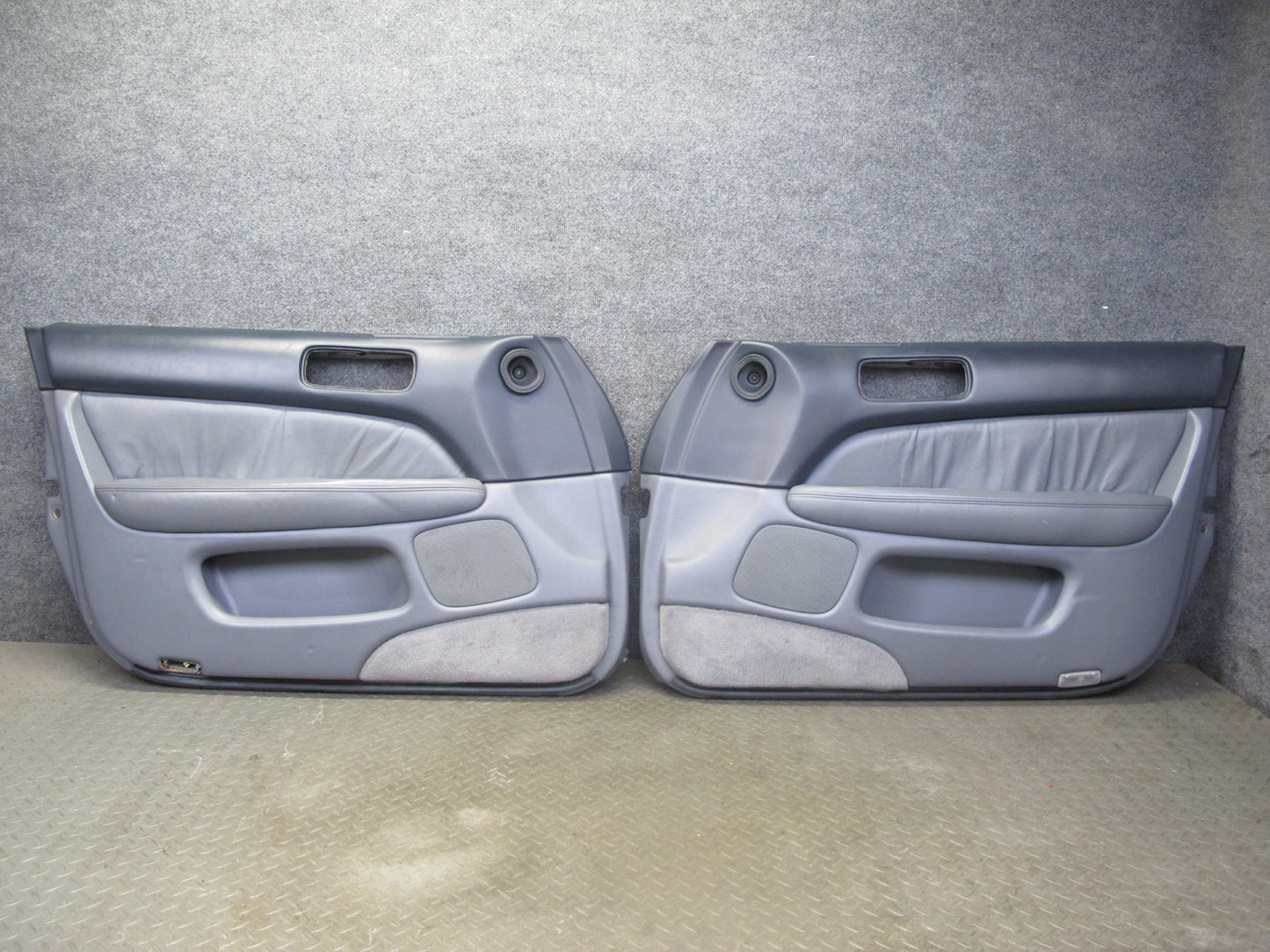 98-00 Lexus UCF20L LS400 Set of 2 Front Door Interior Trim Cover Panel Gray OEM