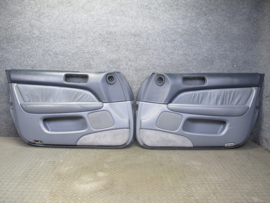 98-00 Lexus UCF20L LS400 Set of 2 Front Door Interior Trim Cover Panel Gray OEM