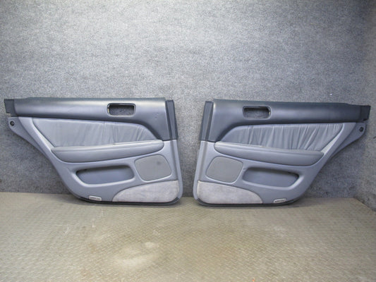 98-00 Lexus UCF20L LS400 Set of 2 Rear Door Interior Trim Cover Panel Gray OEM