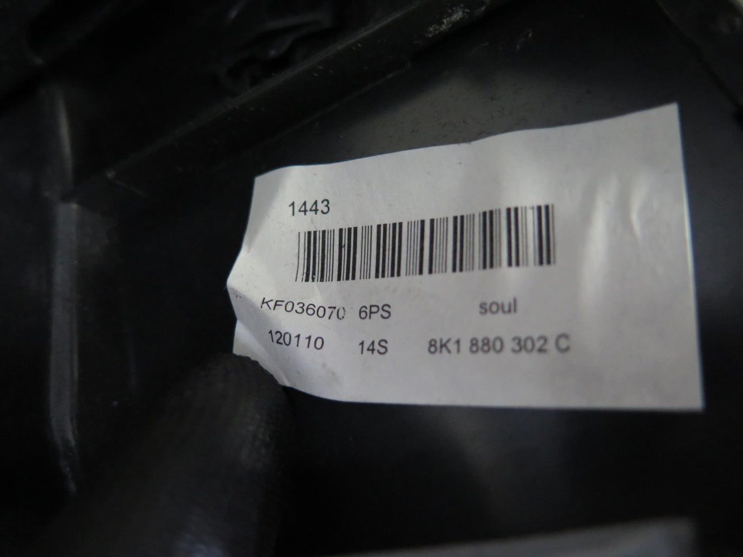 08-16 Audi S5 Coupe Dash Right Glove Box Storage Compartment Storage Black OEM