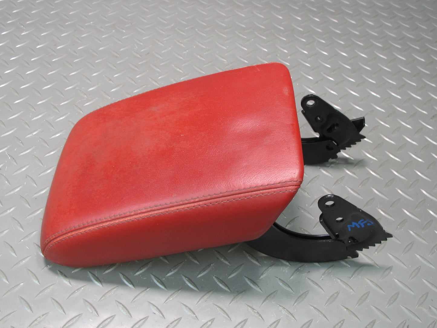08-11 Audi B8 S5 Center Console Leather Armrest Lid Cover Magma RED OEM