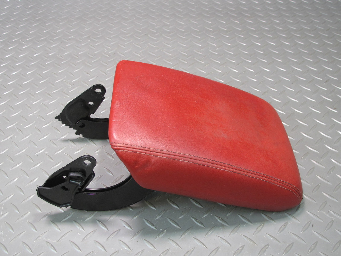 08-11 Audi B8 S5 Center Console Leather Armrest Lid Cover Magma RED OEM