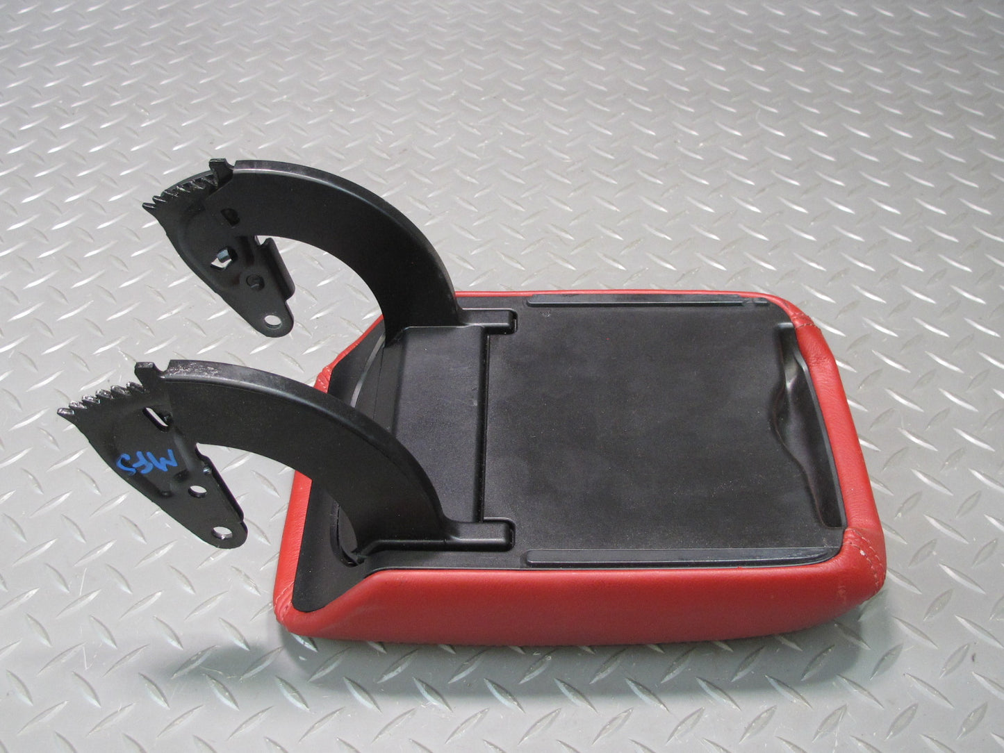 08-11 Audi B8 S5 Center Console Leather Armrest Lid Cover Magma RED OEM