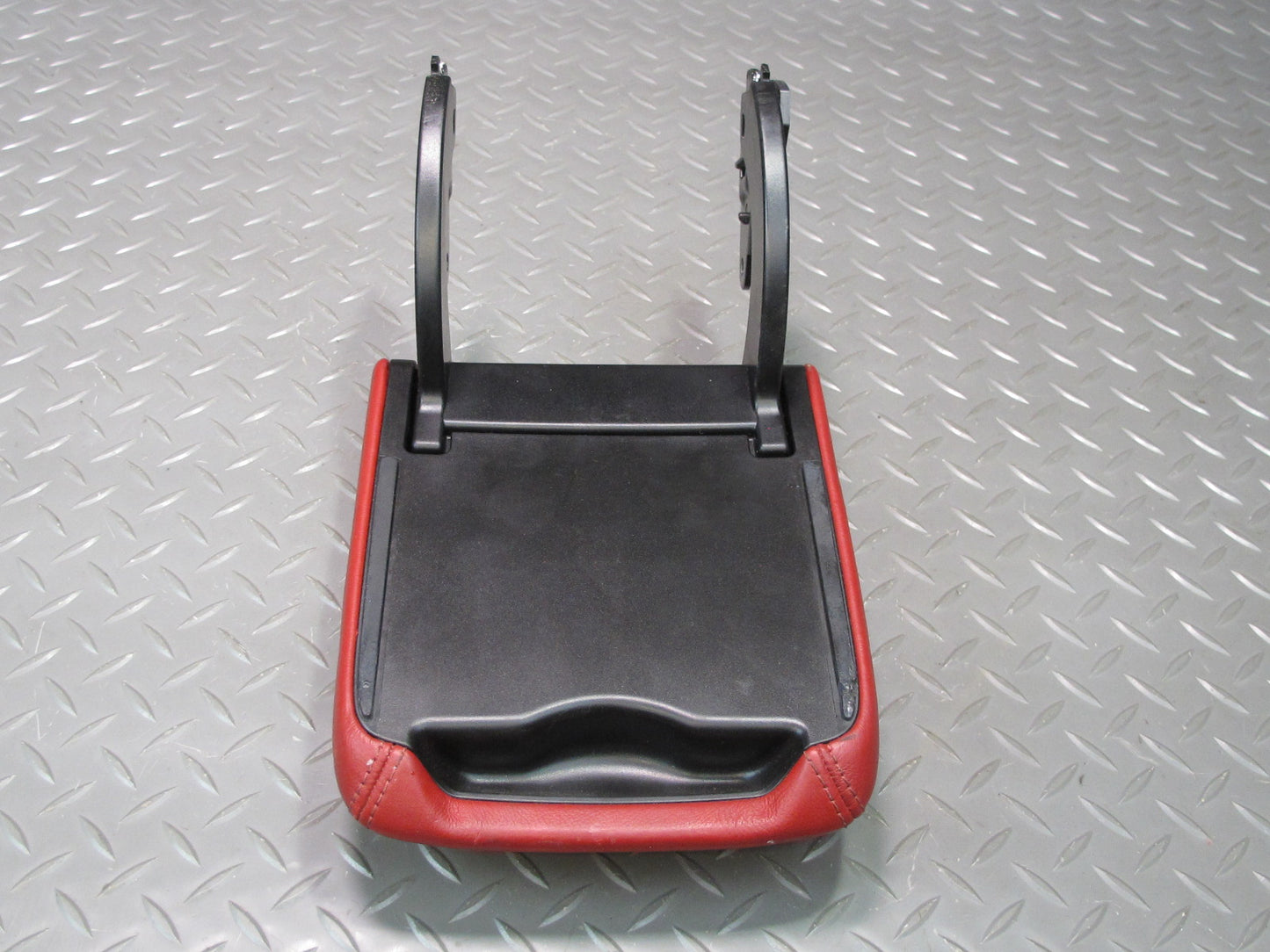 08-11 Audi B8 S5 Center Console Leather Armrest Lid Cover Magma RED OEM