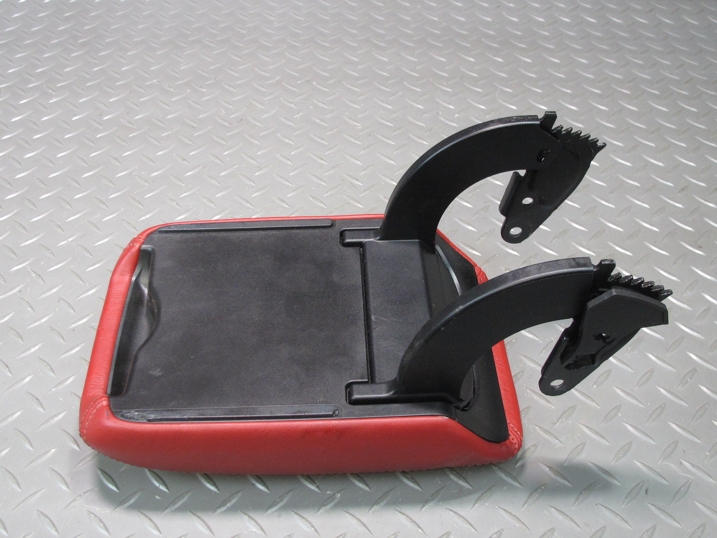 08-11 Audi B8 S5 Center Console Leather Armrest Lid Cover Magma RED OEM