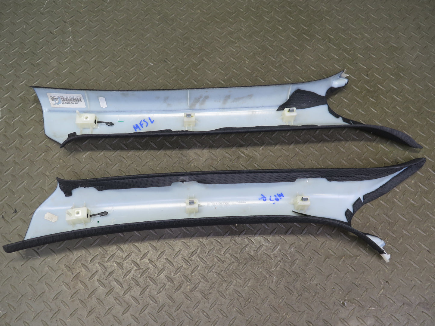 10-16 Audi S5 Coupe 12pcs Interior Dome Light Pillar Trim Panel Black Set OEM