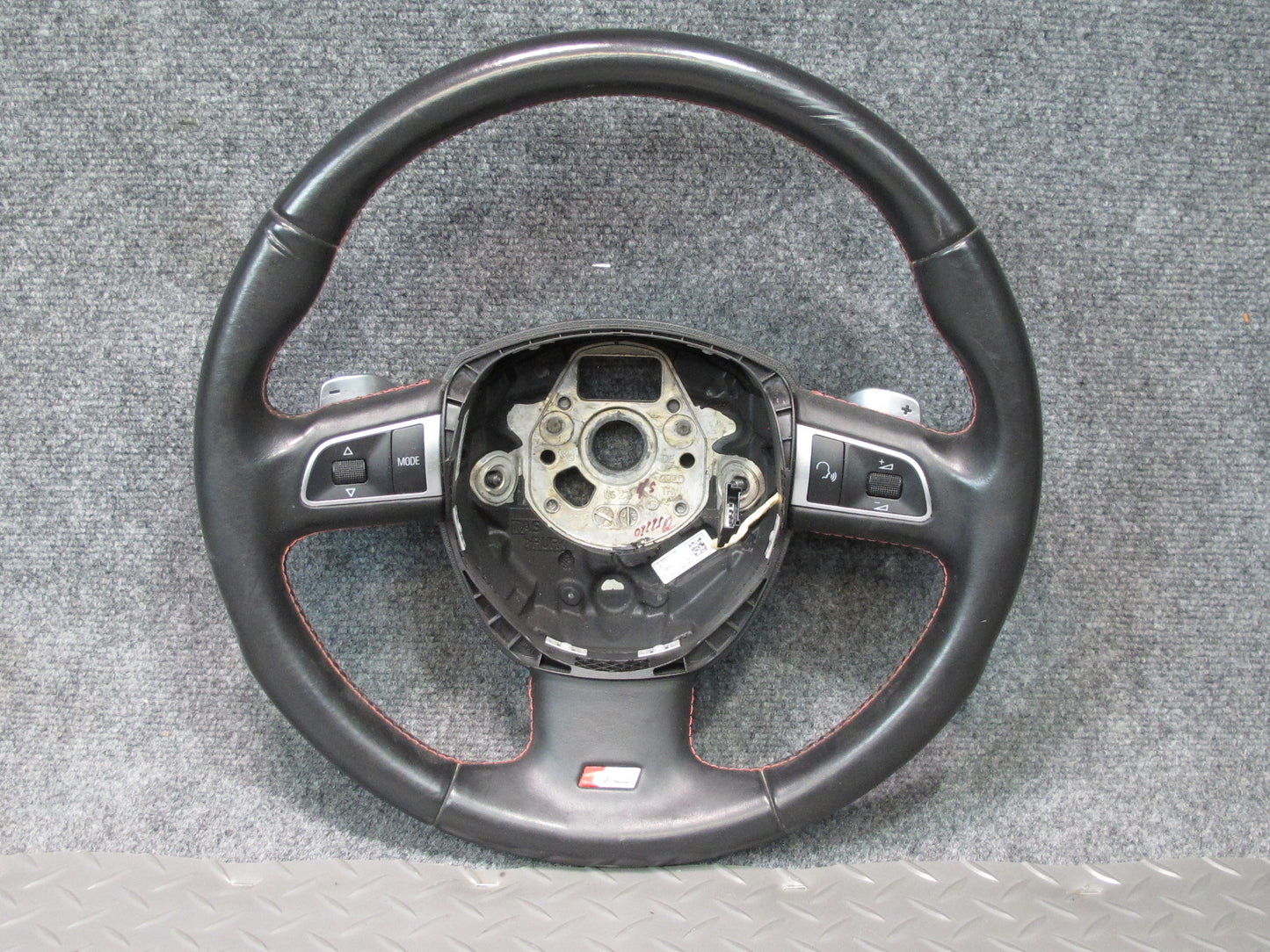 09-12 Audi B8 A5 S5 A/T S-line Sport Leather Steering w Paddles Black OEM