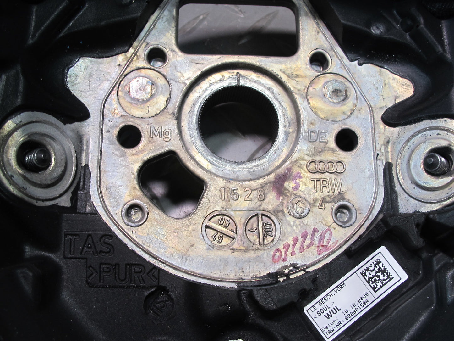 09-12 Audi B8 A5 S5 A/T S-line Sport Leather Steering w Paddles Black OEM