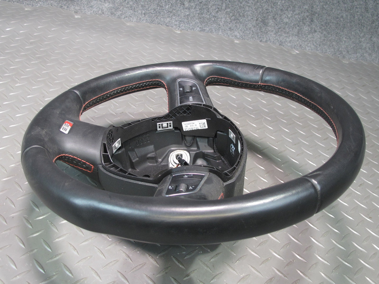 09-12 Audi B8 A5 S5 A/T S-line Sport Leather Steering w Paddles Black OEM