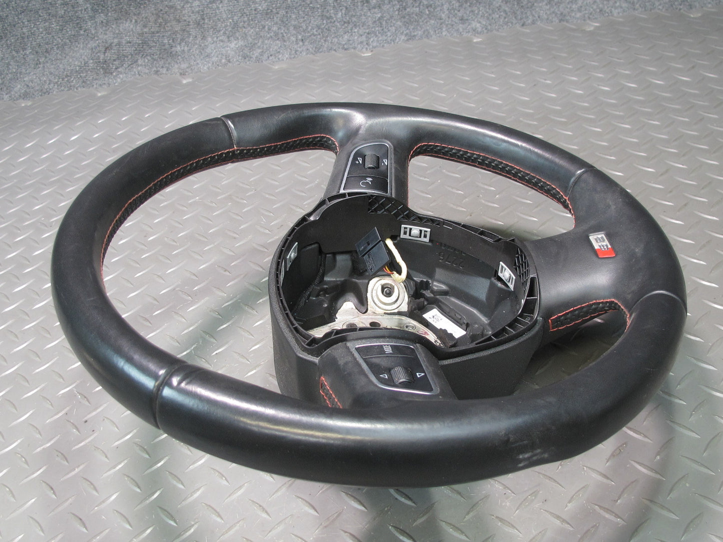 09-12 Audi B8 A5 S5 A/T S-line Sport Leather Steering w Paddles Black OEM