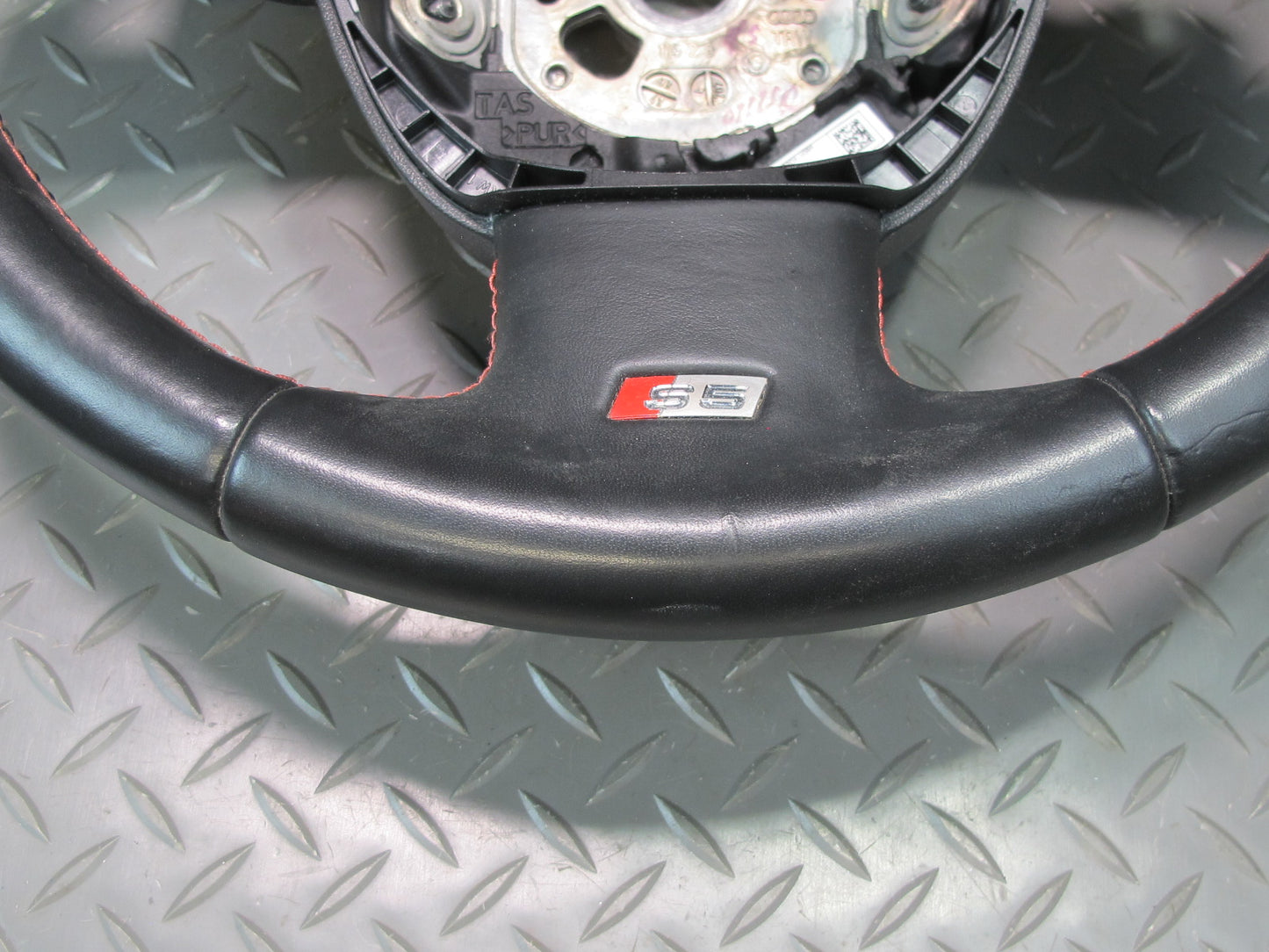 09-12 Audi B8 A5 S5 A/T S-line Sport Leather Steering w Paddles Black OEM