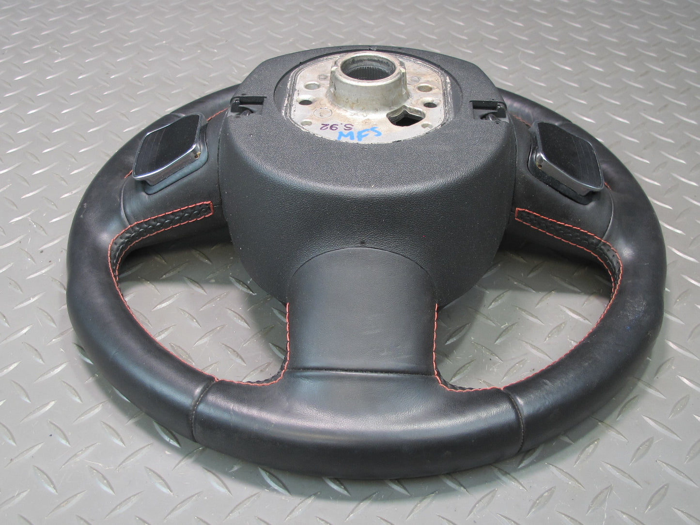 09-12 Audi B8 A5 S5 A/T S-line Sport Leather Steering w Paddles Black OEM