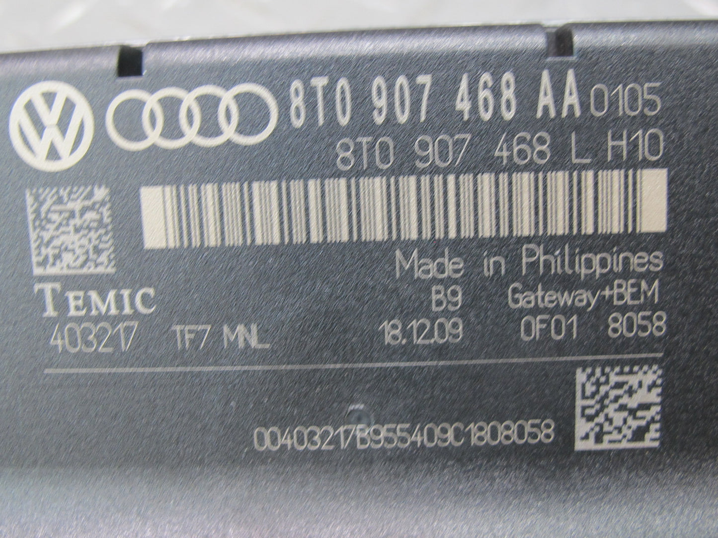 2010 Audi Q5 A5 S5 Interface Gateway Can-bus Control Module 8T0907468AA OEM