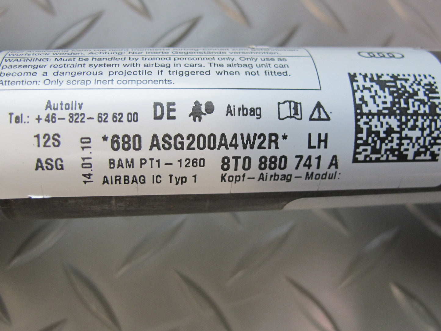 08-17 AUDI A5 S5 FRONT LEFT DRIVER SIDE ROOF SRS AIRBAG OEM