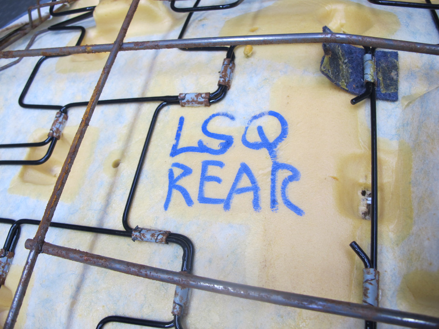 98-00 Lexus USF20L LS400 Rear Leather Seat Upper Cushion Gray OEM