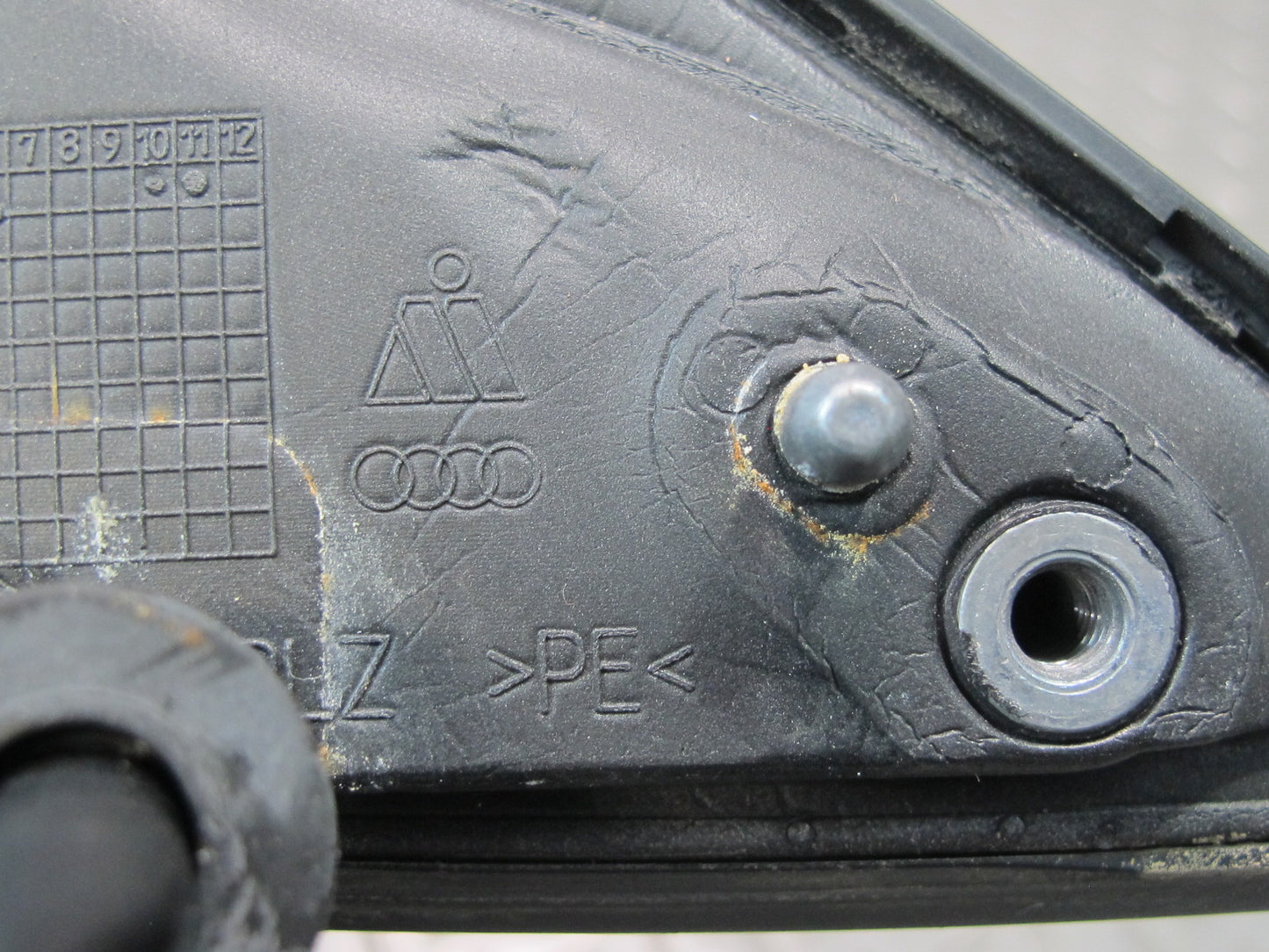 10-16 Audi A5 S5 Coupe Left Exterior Side View Mirror Aluminium w Blind Spot OEM