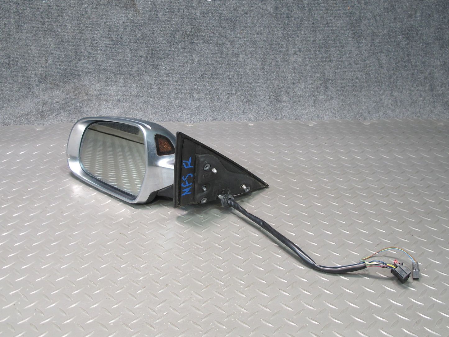 10-16 Audi A5 S5 Coupe Left Exterior Side View Mirror Aluminium w Blind Spot OEM