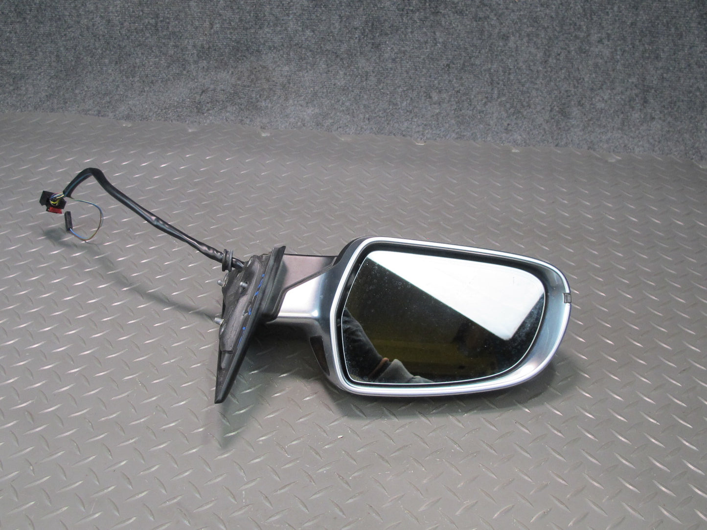 10-16 Audi A5 S5 Coupe Left Exterior Side View Mirror Aluminium w Blind Spot OEM