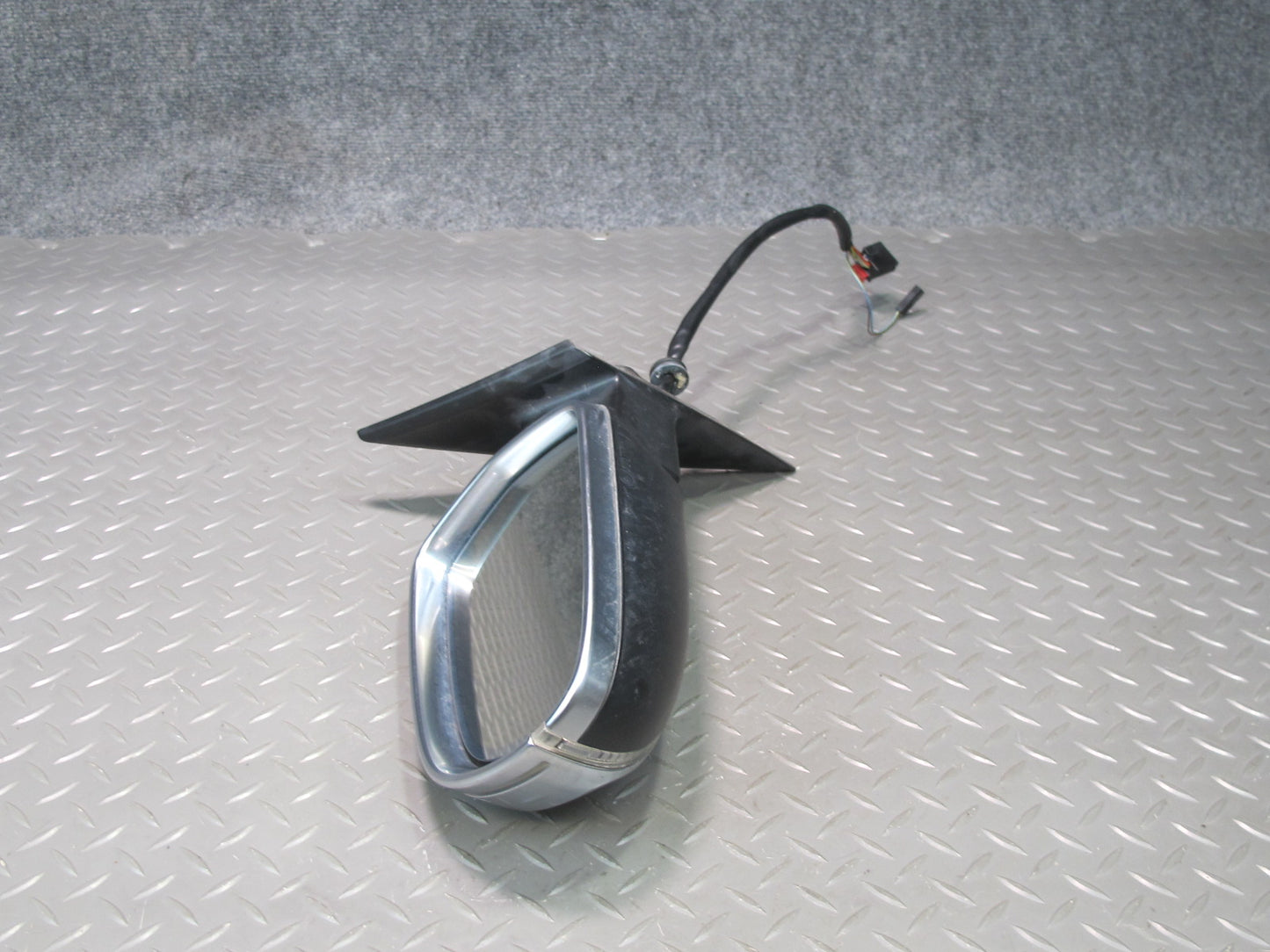 10-16 Audi A5 S5 Coupe Left Exterior Side View Mirror Aluminium w Blind Spot OEM