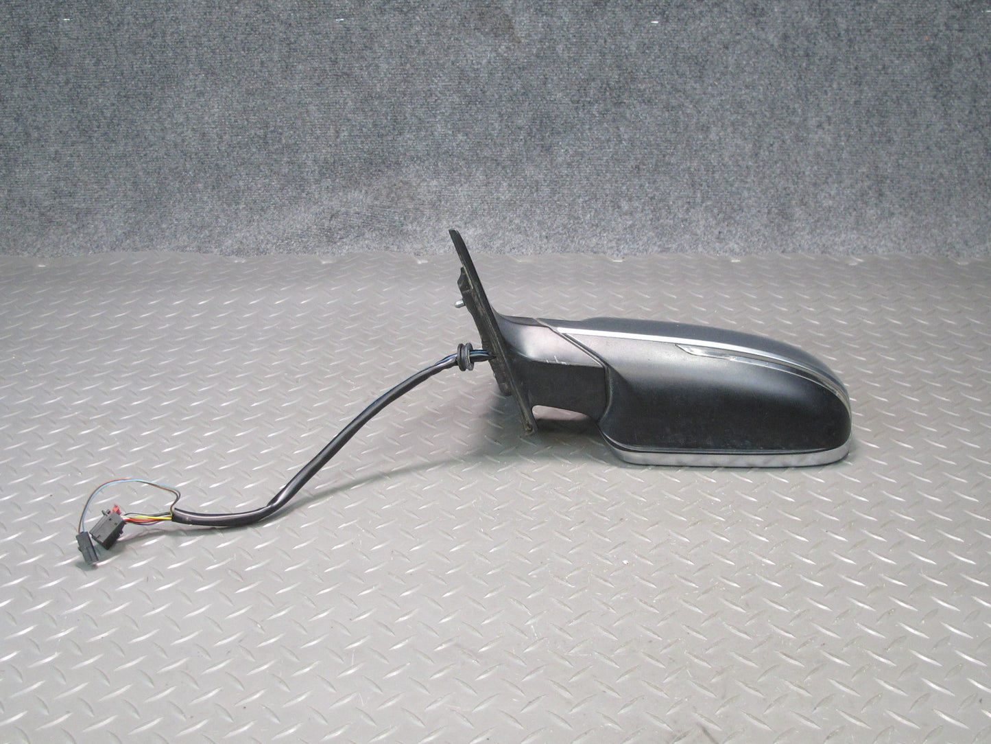 10-16 Audi A5 S5 Coupe Left Exterior Side View Mirror Aluminium w Blind Spot OEM