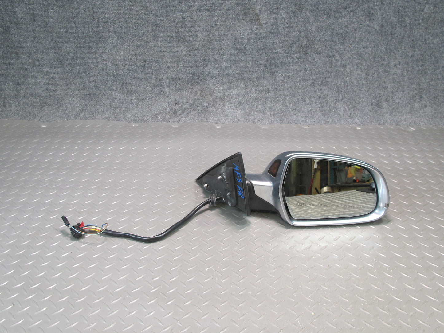 10-16 Audi S5 Coupe Right Exterior Side View Mirror Aluminium w Blind Spot OEM