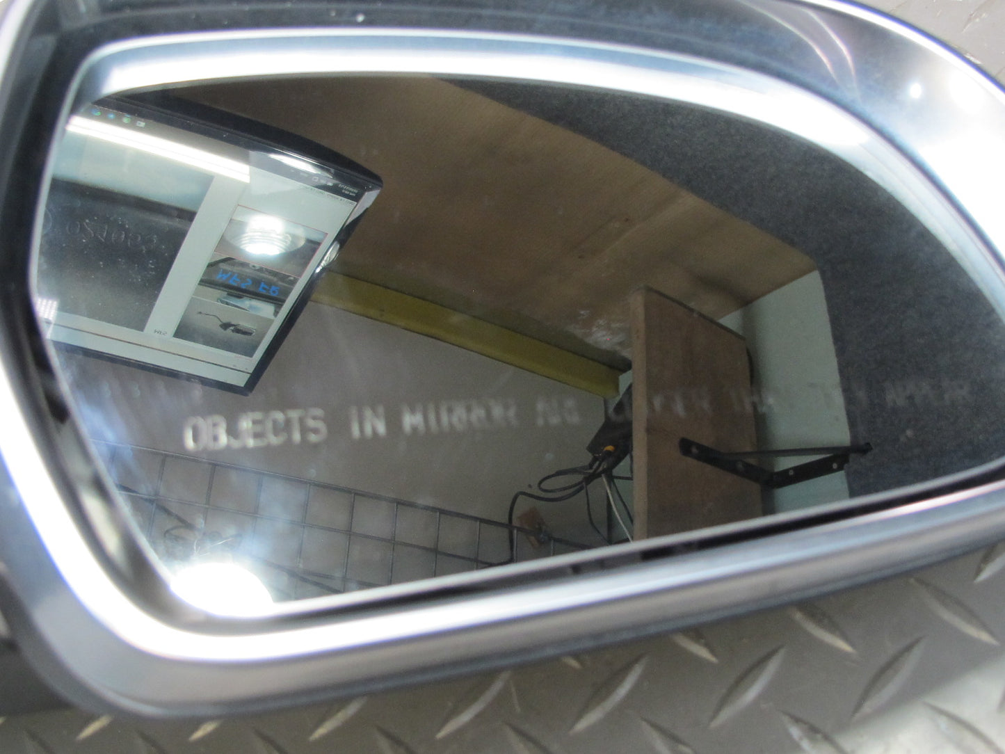 10-16 Audi S5 Coupe Right Exterior Side View Mirror Aluminium w Blind Spot OEM