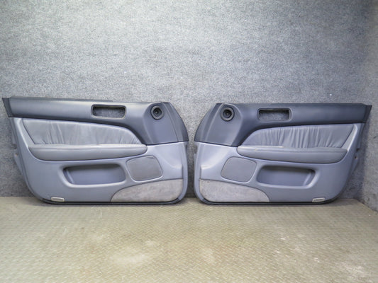 98-00 Lexus UCF20L LS400 Set of 2 Front Door Interior Trim Cover Panel Gray OEM