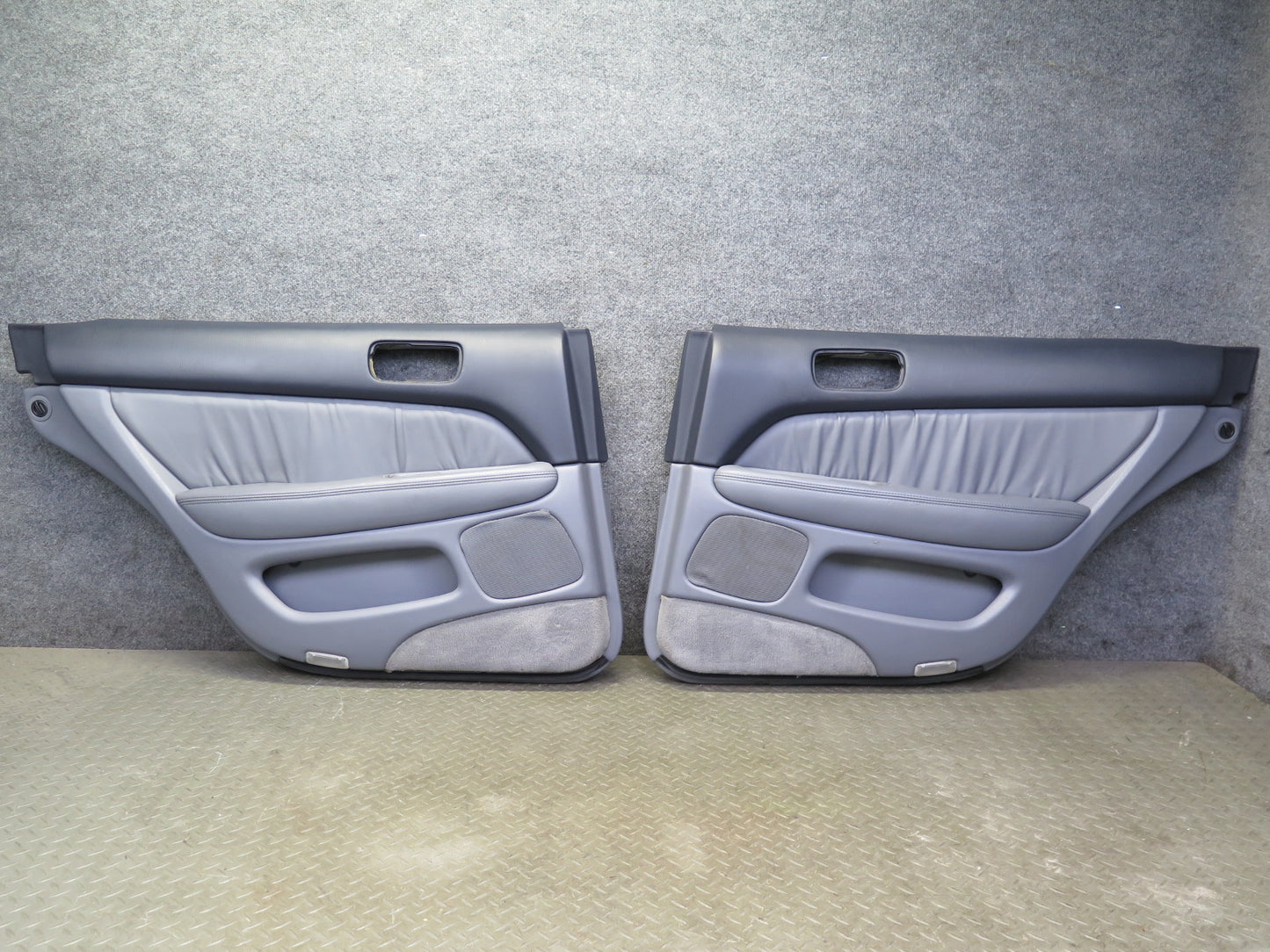 98-00 Lexus UCF20L LS400 Set of 2 Rear Door Interior Trim Cover Panel Gray OEM