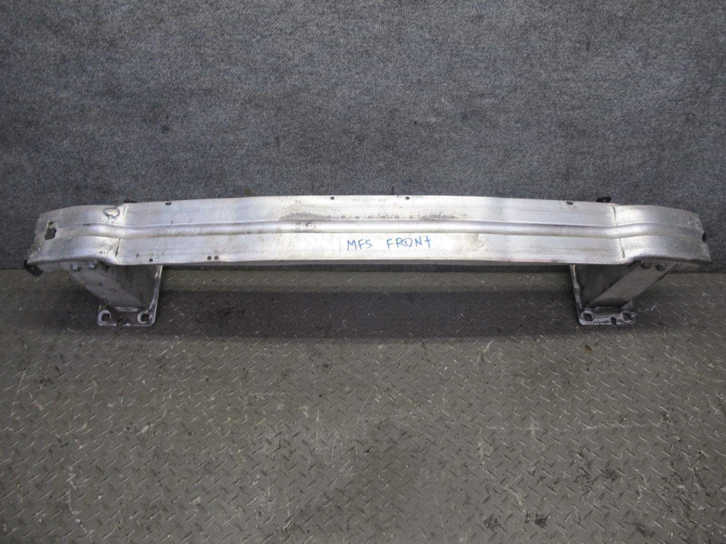 10-12 Audi 8T S5 Front Bumper Reinforcement Impact Bar w Left Right Bracket OEM