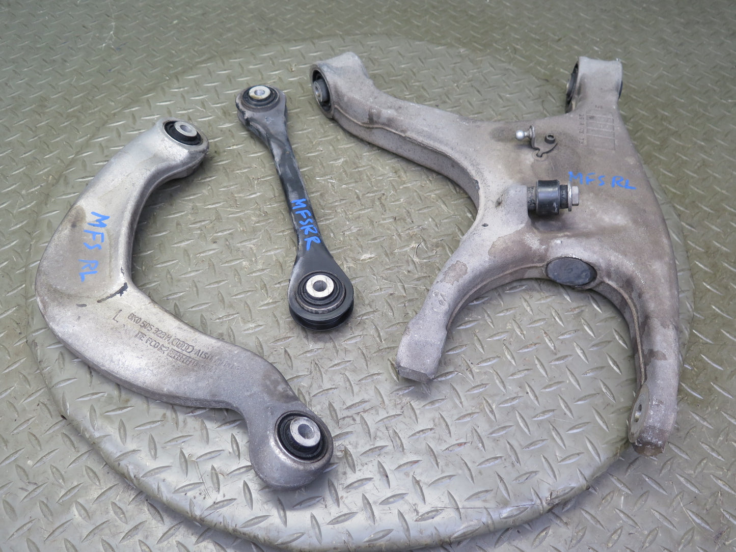 10-16 Audi A5 S5 AWD Set of 3 Rear Left Upper Lower Control Arm 101K Miles OEM